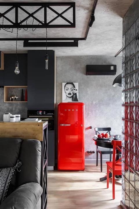 Produktbild Smeg FAB28RRD6 Kühlschrank Rechtsanschlag Rot 50's Style (270 l)