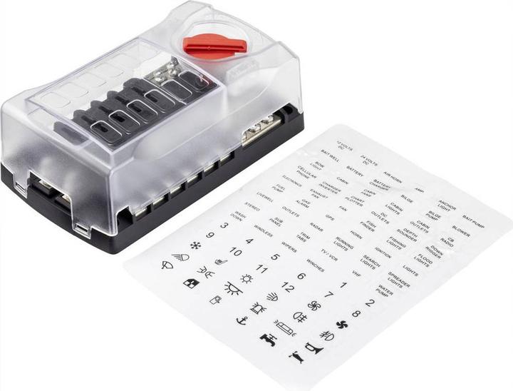 Immagine prodotto Tru Components Portafusibili per auto portafusibili piatto per 12 fusibili 32V/30A (30 A)
