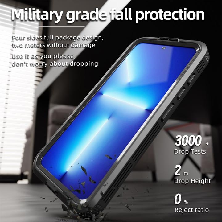 Produktbild Redpepper Samsung Galaxy S24 - IP68 Mars Series Wasserdichtes Outdoor Case mit MagSafe, schwarz (Samsung Galaxy S24)