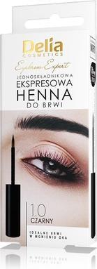 Productafbeelding Delia Cosmetics Eyebrow Expert Instant Wenkbrauw Tint Zwart met Arganolie 6ml - 20 Applicaties (6 ml)