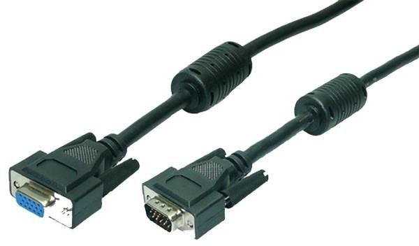 Productafbeelding LogiLink VGA Kabel ST/BU zwart 2x (VGA)