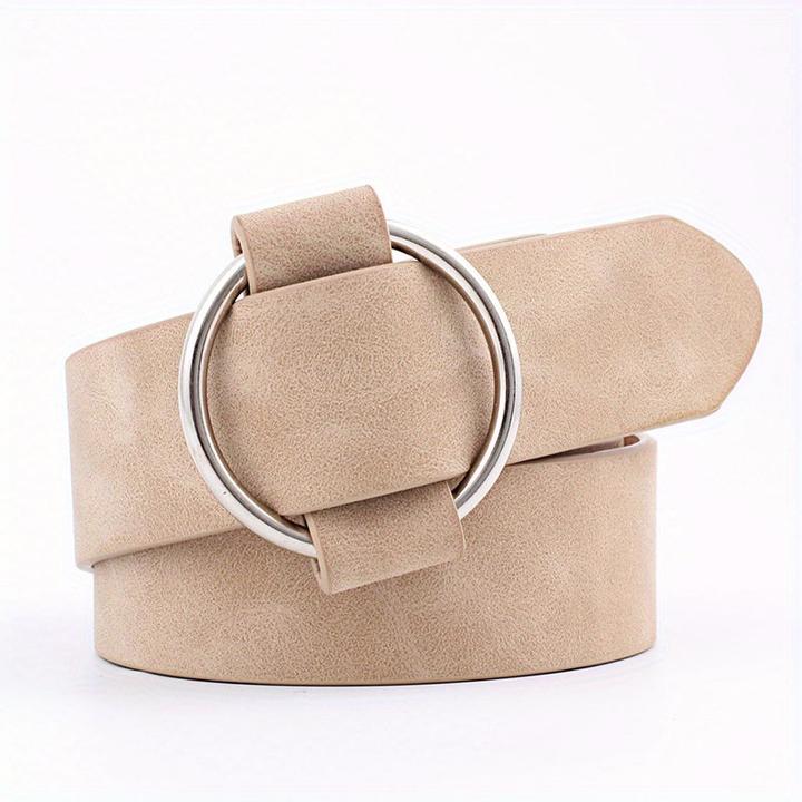 Actual product image Only-Bags.Store 1 Stück. Gürtel ohne Nadel Runde Schnalle Casual Gürtel, Jugend-Mode, breite Taille Gürtel