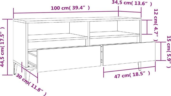 Immagine prodotto VidaXL Lalu (100 x 34,5 x 44,5 cm)