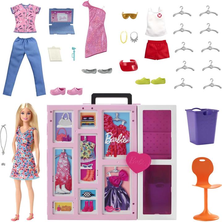 Image du produit Barbie Une garde-robe de rêve et une poupée blonde
