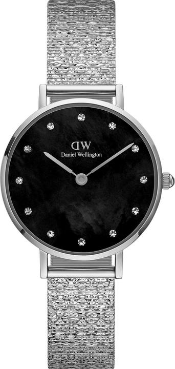Daniel Wellington Classic Petite Lumine Pressed Piano Silver Black (Analoguhr, 28 mm)