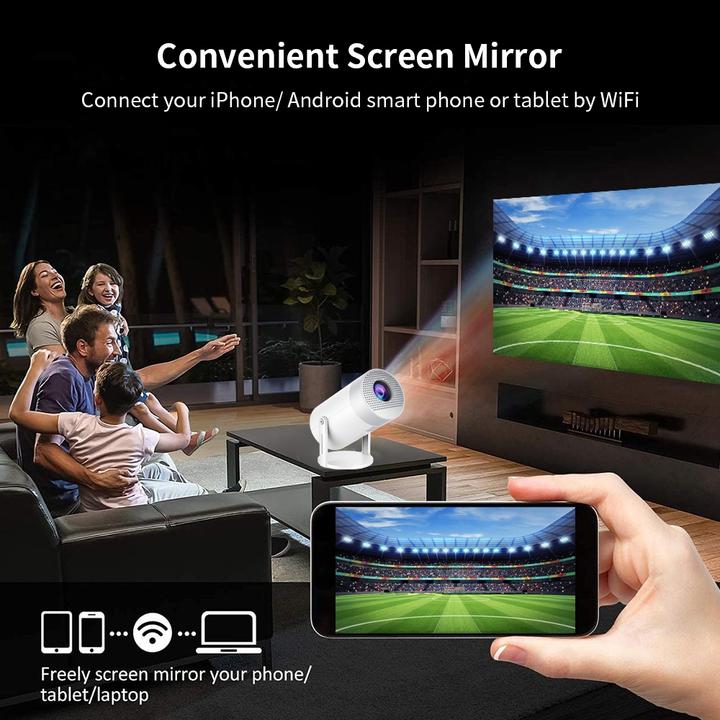 Immagine prodotto PhoneLook Proiettore Multimedia HG50 LED HD per home cinema con screen mirroring (Android 12, WiFi 6) (HD, 300 lm)