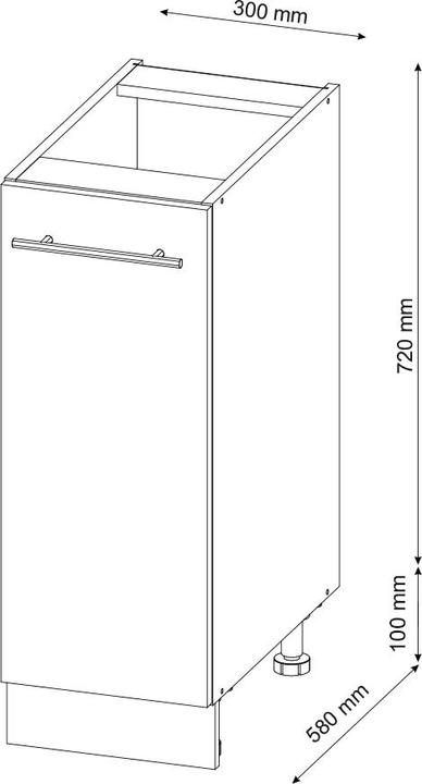 Actual product image Vicco Apothekerschrank Fame-Line (30 x 51.5 x 81.5 cm)