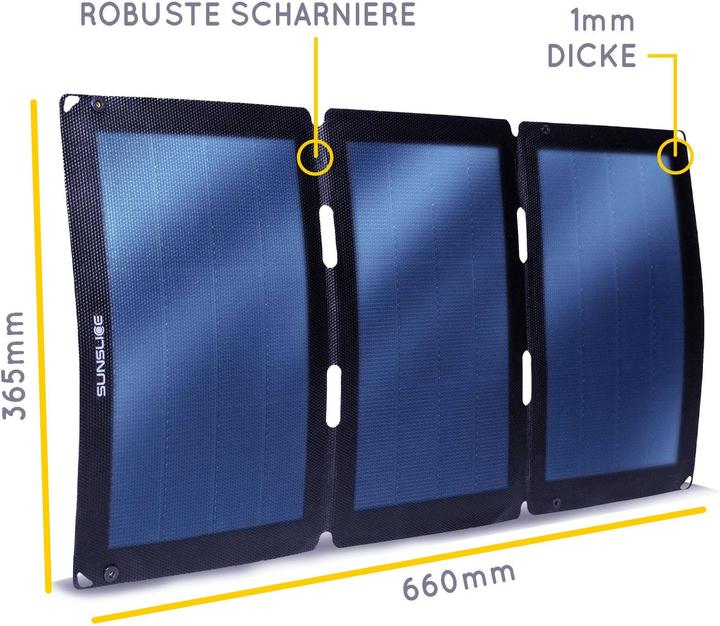 Produktbild Sunslice Tragbares Solarpanel "Fusion Flex 24" (24 W, 0.54 kg)