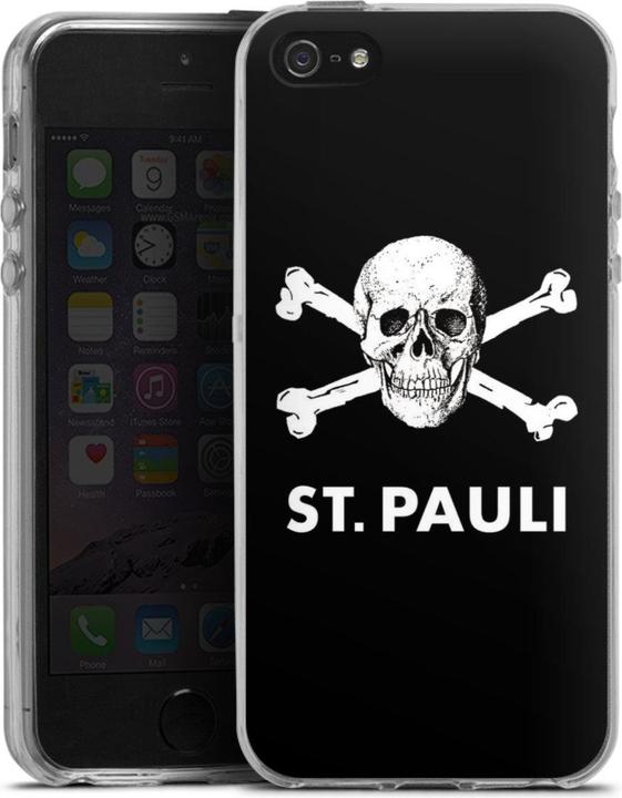 Produktbild DeinDesign Silikon Hülle für Apple iPhone 5s Handyhülle Case Smartphone Schutzhülle FC St. Pauli Offizielles (Apple iPhone 5s)