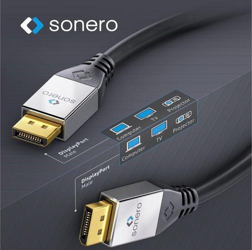 Actual product image Sonero DisplayPort – DisplayPort (0.16 m, DisplayPort)
