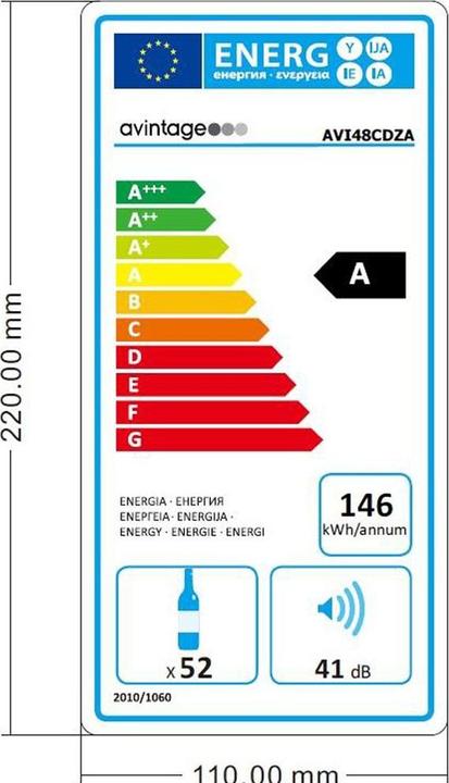 Label énergétique Avintage AVI48CDZA