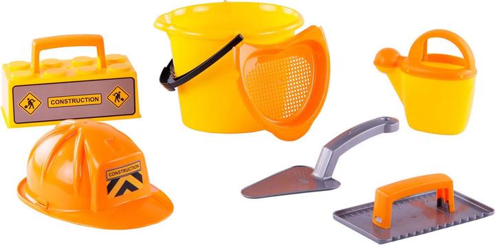 Polesie Cavallino bricklayer's bucket set with tools and helmet, 6 pcs.