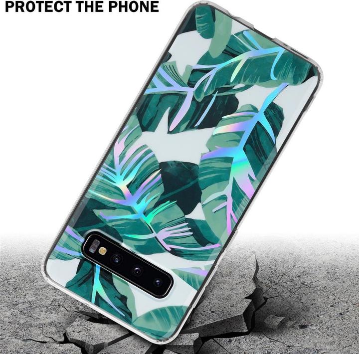 Produktbild Cadorabo IMD TPU Bunte Blumen & Blätter Cover (Samsung Galaxy S10)