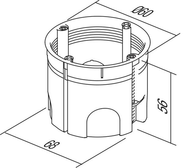 Produktbild TEM Serie Unterputz Dosen Runddose Hohlwand tief SM68x55