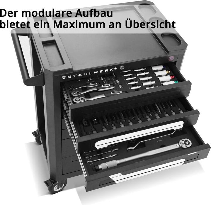 Actual product image Stahlwerk SHARK workshop trolley Tool trolley Assembly trolley 235 tools CrV (160 x)