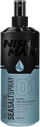 Produktbild Nishman Hair Styling Sea Salt Spray Unisex 200ml Texturizing Volumizing with Flexible Hold (200 ml)