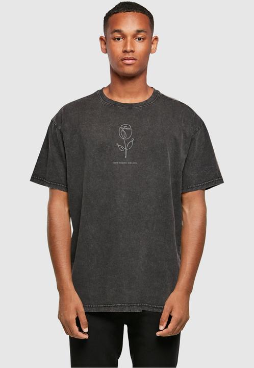 Actual product image Merchcode Spring - Tulip Flower Acid Washed Heavy Oversized Tee - 116463 (L)