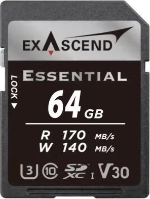 Actual product image Exascend Essential (64 GB, SDXC, U3, UHS-I)