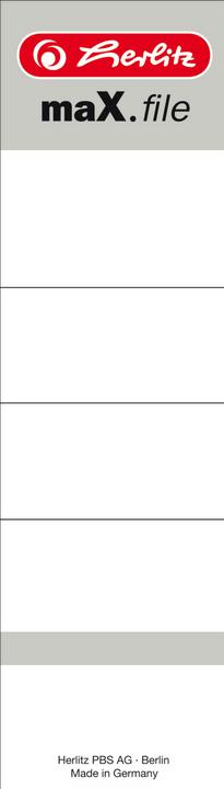 Actual product image Herlitz 10 insertable back labels maX.file white for 8.0 cm