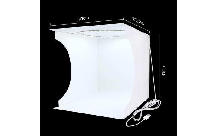Produktbild Puluz Fotostudio mit integrierter LED Beleuchtung (33 cm, 33 cm)