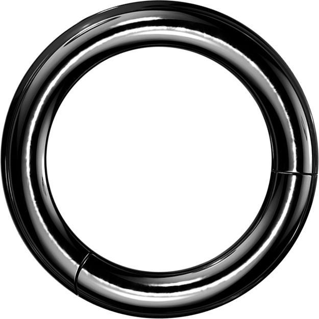 Star Piercing Segmentring klappbar schwarz (Titan G23, ohne Messing)