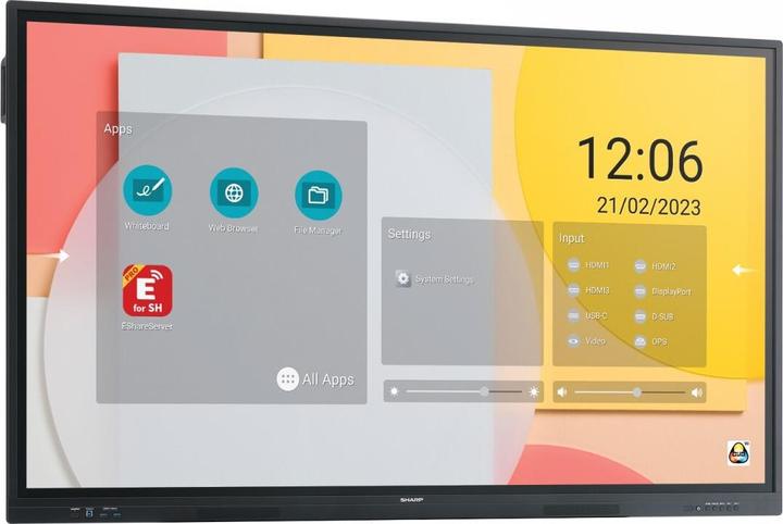 Actual product image NEC Sharp PN-LC752 Interactive Display 75", UHD, 350cd/m2 (3840 x 2160 Pixels, 75")