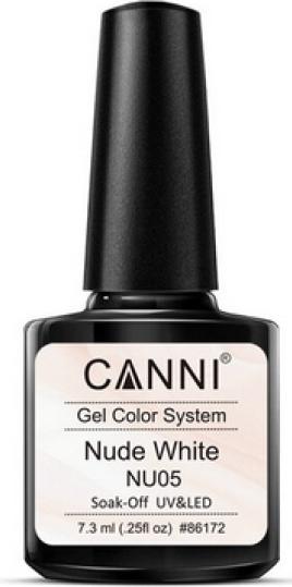 Canni Gellack Nude White NU05 UV/LED (Hellrosa Weiss, UV-Gel Lack)