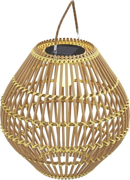 Produktbild Swisshandel24 Solarleuchte, Rattan Gartenleuchte, Wasserdichte Solarlampe mit Lichtsensor, LED Gartenlampe mit Tro (15 lm, IP44)