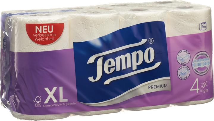 Tempo Premium Toilettenpapier weiss 4lagig 110 Blatt (16 x)