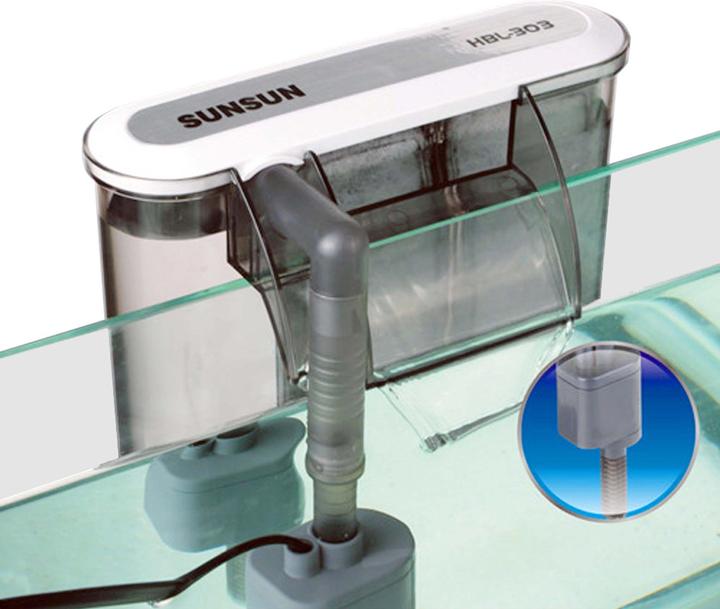 Produktbild SunSun HBL-303 Hang on Filter Anhängefilter 350 L/h bis 40 L Aquarium Filter (40 l, Süsswasser, Salzwasser)