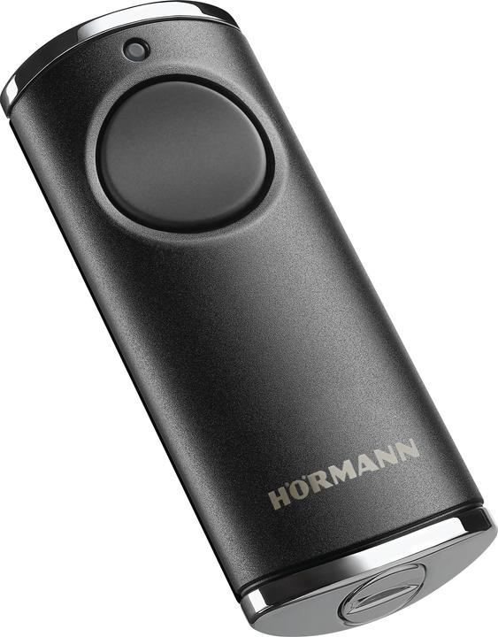 Produktbild Hörmann Handsender HS1 868-BS, 1-Befehl, chrom schwarz, 868 MHz, BiSecur
