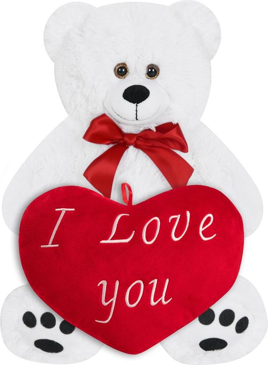 Image du produit Monzana Ours en peluche 50-175cm avec coussin en forme de coeur 26-32cm (50 cm)