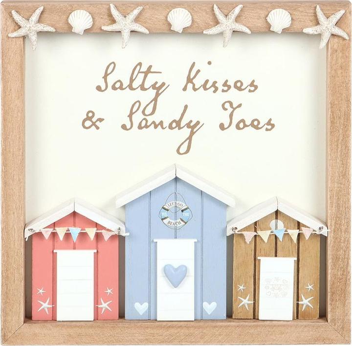 Image du produit Something Different - Plaque SALTY KISSES AND SANDY TOYS (23 x 23 x 3 cm)