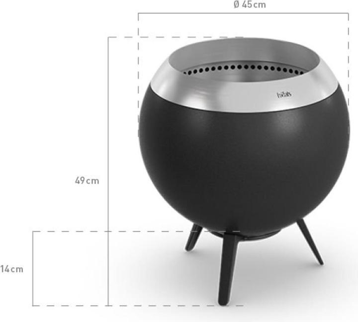 Productafbeelding Höfats MOON 45 vuurschaal met lage voet (45 cm)