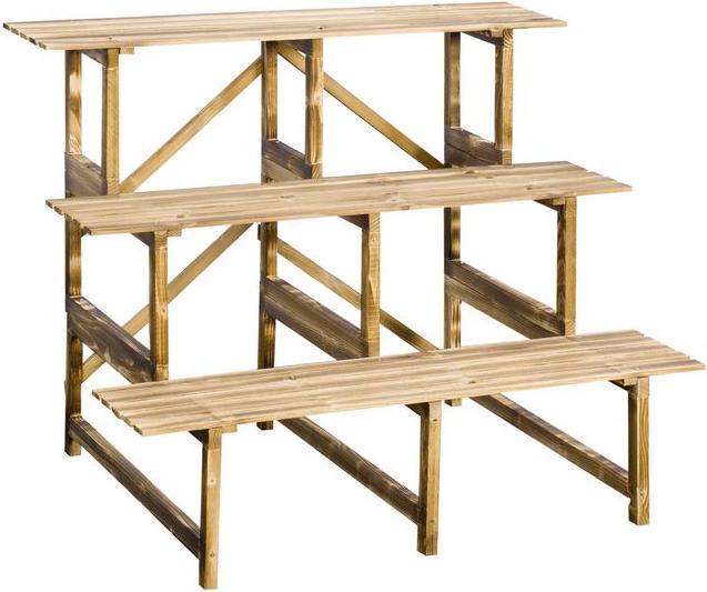 Outsunny Escalier pour plantes Étagère pour fleurs Bois de sapin