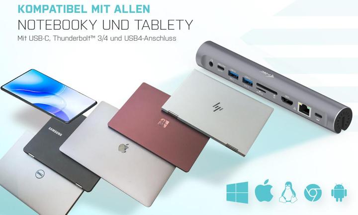 Produktbild i-tec Notebook Ständer Dock (USB-C, 8 Ports)