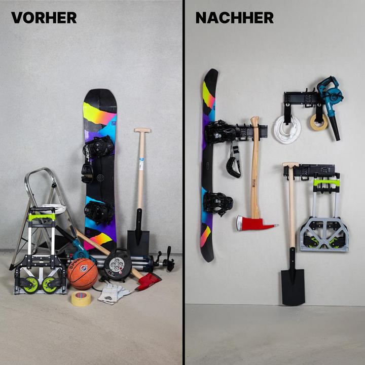Produktbild Dönges Wandhalterung Garage 3 Paneele á 40cm inkl. 11 Wandhaken