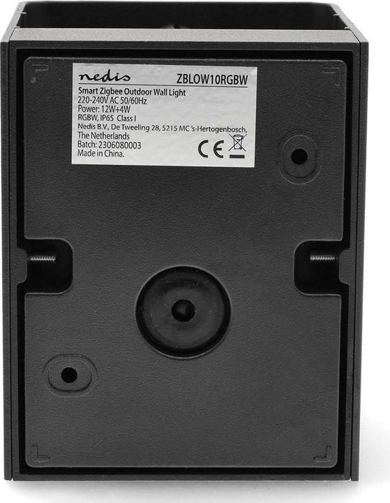 Produktbild Nedis Smartlife-Aussenleuchte | 2 x 270 lm | Zigbee 3.0 | 12 + 4 W | RGB / Warmweiss | 2700 K | Alumi (540 lm, IP65)