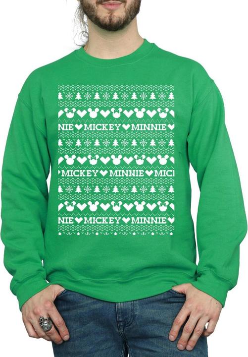 Immagine prodotto Disney Mickey And Minnie Christmas Fair Isle Felpa Uomo (S)