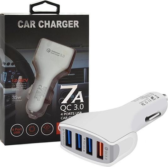 Immagine prodotto CARICABATTERIE 4 X USB 7A BIANCO FAST CHARGER QUICK 4XUSB 3.0 3500mAh