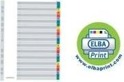 Actual product image Elba Mylar cardboard files, A-Z, without "ST"-"SCH", 26 sections DIN A4, dimensions: (W)210 x (H)297 mm