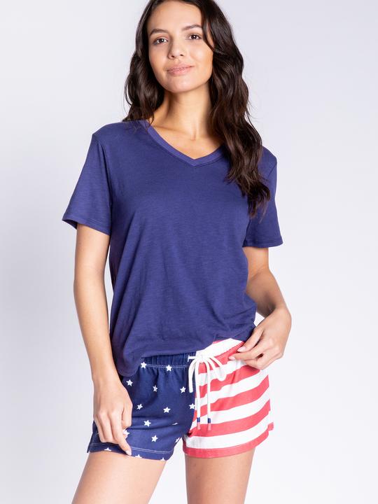 Produktbild Pj Salvage Pyjamashorts Rad White & Blue (L)
