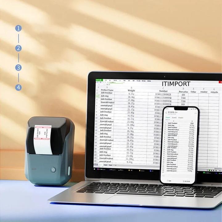 Produktbild Niimbot B1 wireless label printer (LakeBlue) (41209 dpi)