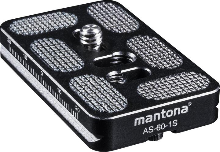 mantona AS-60-1S Schnellwechselplatte (Stativ Schnellwechselplatte)