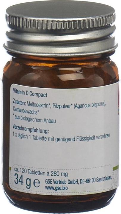 Actual product image GSE Vitamin D Compact Bio Tabl (60 Piece, Pills, 123 g)