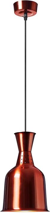 Actual product image Royal Catering Wärmelampe Wärmestrahler Gastro Buffet Messing-Optik 19 x 19 x 29 cm Stahl