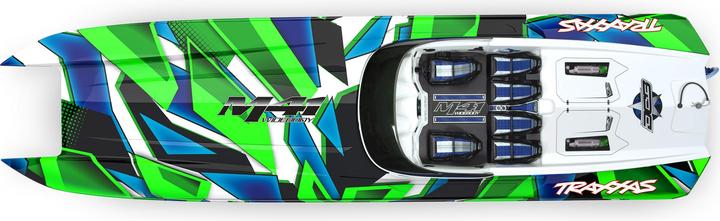 Actual product image Traxxas DCB M41 40 Inch Catamaran Brushless Green/Blue