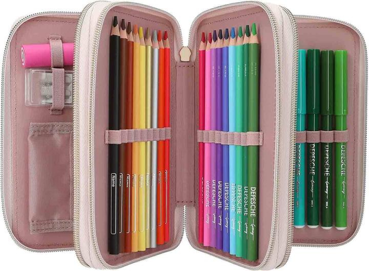 Productafbeelding Top Model Topmodel - TOPModel Triple Pencil Case SUMMER FEELING - Sage Green (413303)