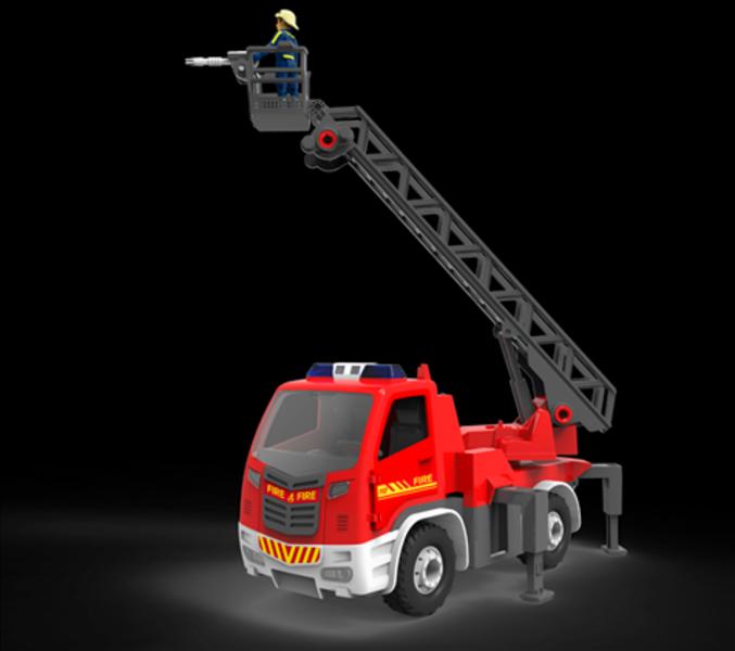 Actual product image Revell Fire department with turntable ladder and figure
