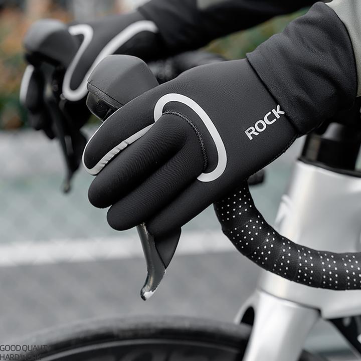 Produktbild Rockbros full waterproof cycling gloves, size: XXL - black (XXL)